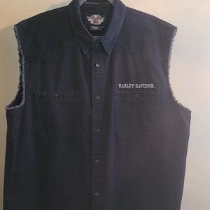 Men's XXL Harley-Davidson Blk. Sleeveless Shirt, Great condition!